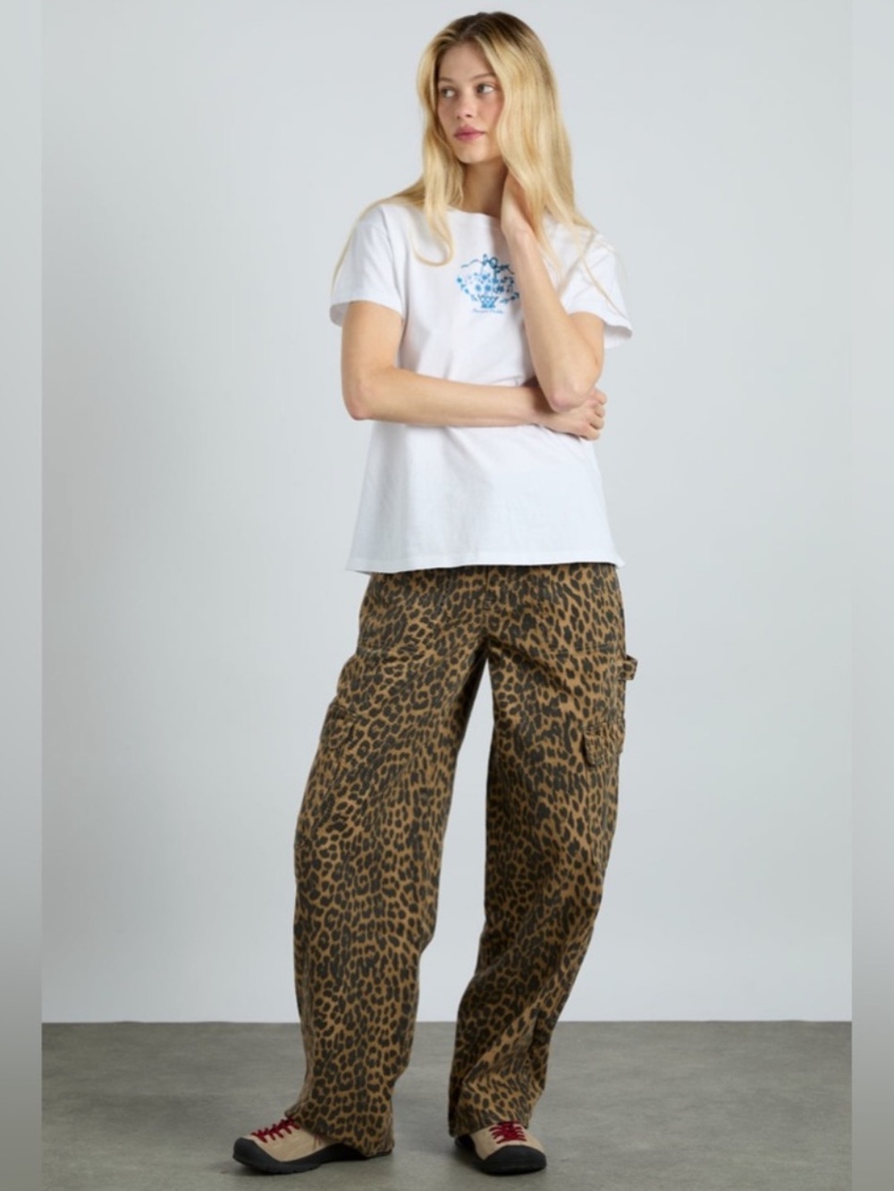 Damson Madder Leopard Carpenter Cargo Pants UK 8 / US 4